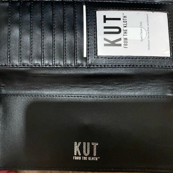 Kut From Kloth  Slim Wallet. Vegan. Black & White. Brand new! - Picture 5 of 7